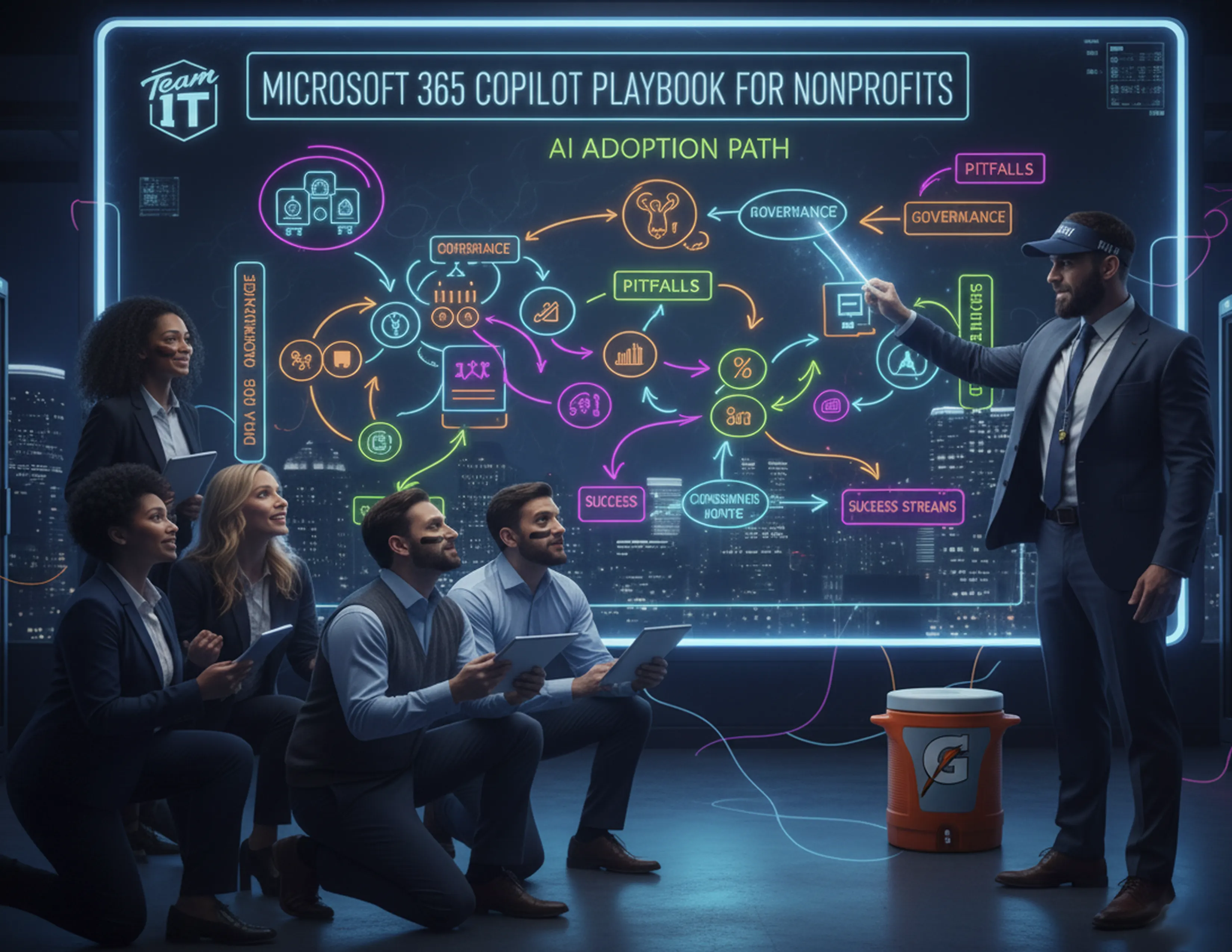 M365 Copilot playbook cover for nonprofits